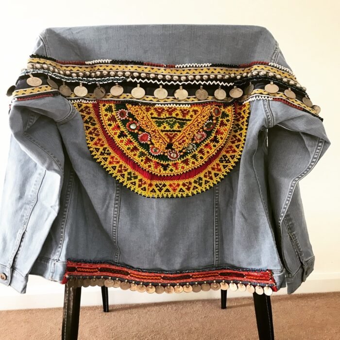 Hand Embellished Denim jacket with Banjara Patch
